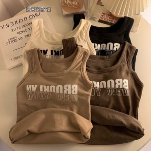 辣妹短款 胖mm2 美式 带t胸垫吊带背心女夏季 内搭外穿上衣 300斤大码