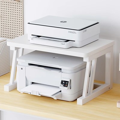 桌面打印机置物架办公室放打印机的架子桌上简易加高架复印机支架