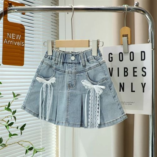 女童甜美百搭牛仔短裙2025夏季新款韩版K儿童时尚洋气牛仔半身裙