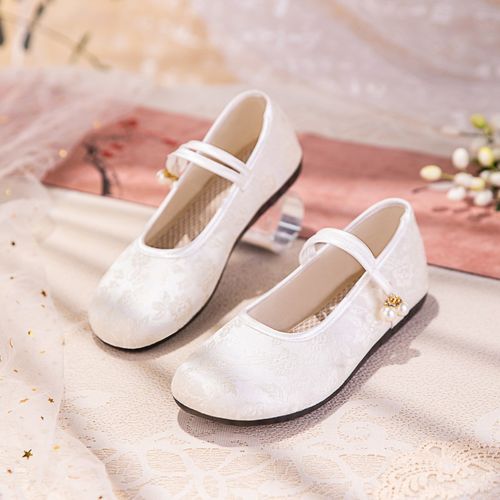 新中式鞋a子春夏新款软底缎面暗纹国风浅口单鞋配旗袍古风汉服鞋