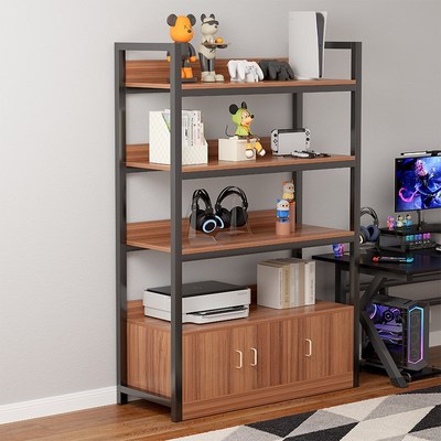 电脑桌旁置物架多层收纳架靠墙落地书架收纳柜物品展示架储物柜子