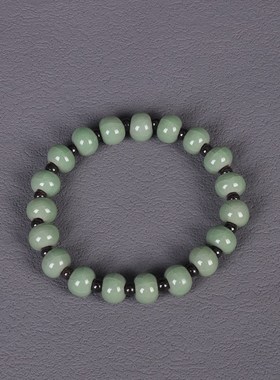 藏瓷阁新中式青瓷手串情侣小珠子盘F玩绕指柔女学生手持小珠文玩