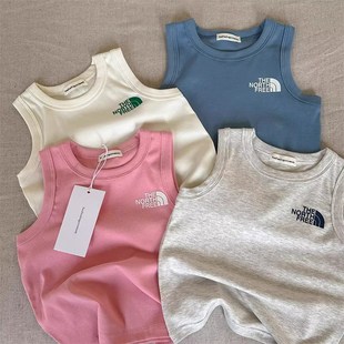 坎肩夏装 男n女童纯棉无袖 宝宝小童洋气百搭上衣 新款 儿童背心夏季