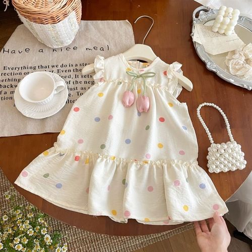 女女童连衣裙背心儿童2025y夏装夏季新款小童公主洋气宝宝裙子
