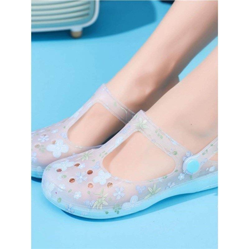 2025轻便防滑夏季洞洞鞋女平底凉鞋护士鞋户外包头大码果冻沙滩鞋,女鞋,洞洞鞋,淘宝优惠券,粉丝福利购,淘宝优惠卷