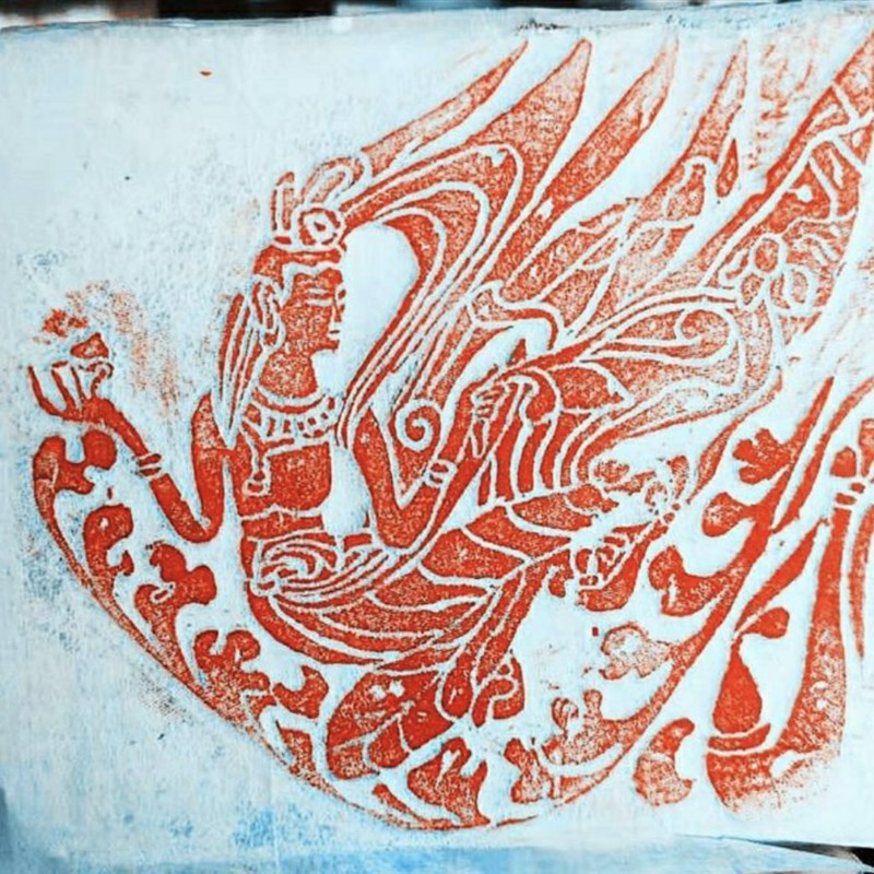 中式复古汉砖雕刻瓦当敦煌飞天画像砖非遗金石传拓研学拓片制作