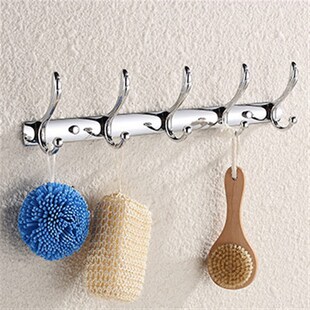 锌合金压铸凤尾排衣钩 五钩板 376A 卫浴挂件 高档 浴室挂件