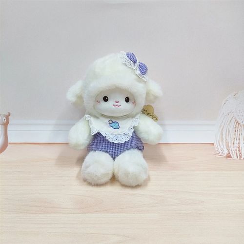 正版跑跑a乐园小羊毛绒玩具安抚玩偶围兜小羊公仔抱枕生日礼物女