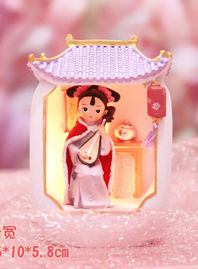 古代装少女心可爱女孩闺蜜小夜灯摆设卧I室儿童房间装饰品摆件创