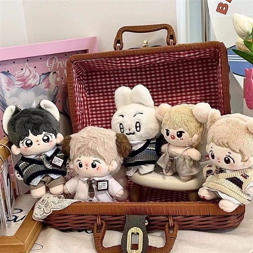 娃衣10cm棉花娃娃公仔海星体胖胖体校服玩M偶娃娃针织马甲衬衫套