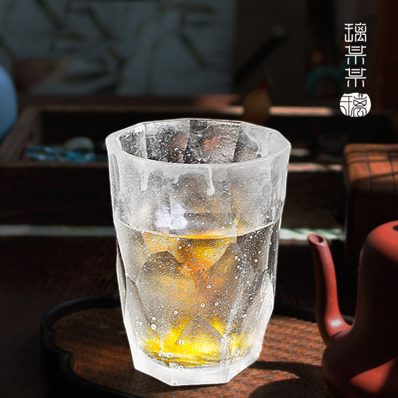冰冻烧琉璃文艺绿茶杯随手杯大容量喝水泡茶杯果汁杯创意酒杯