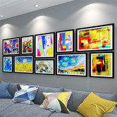 实木照片墙相框墙创意相片墙欧式 客厅挂墙大尺寸相片墙