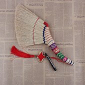 东北农村老式 手工艺编制织扫炕粱苗防静电扫把笤帚扫帚床扫车扫