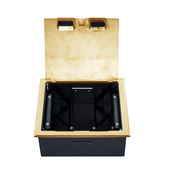 斜插式 铜地插座型启隐藏出线铜侧插四位铜地插