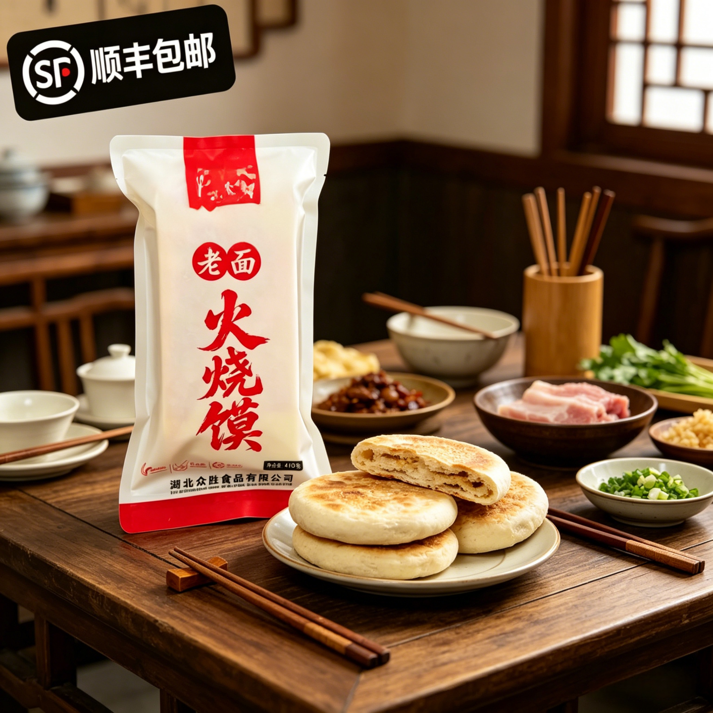 手工火烧馍老酵土碱即食大饼