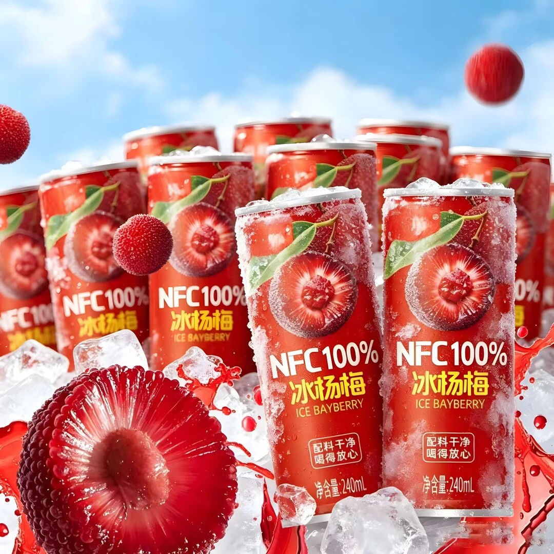 100%NFC冰酿鲜果饮品罐杨梅