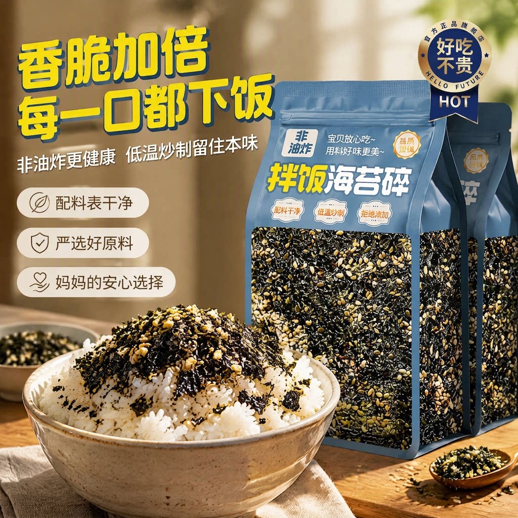 韩式即食海苔碎拌饭团寿司用