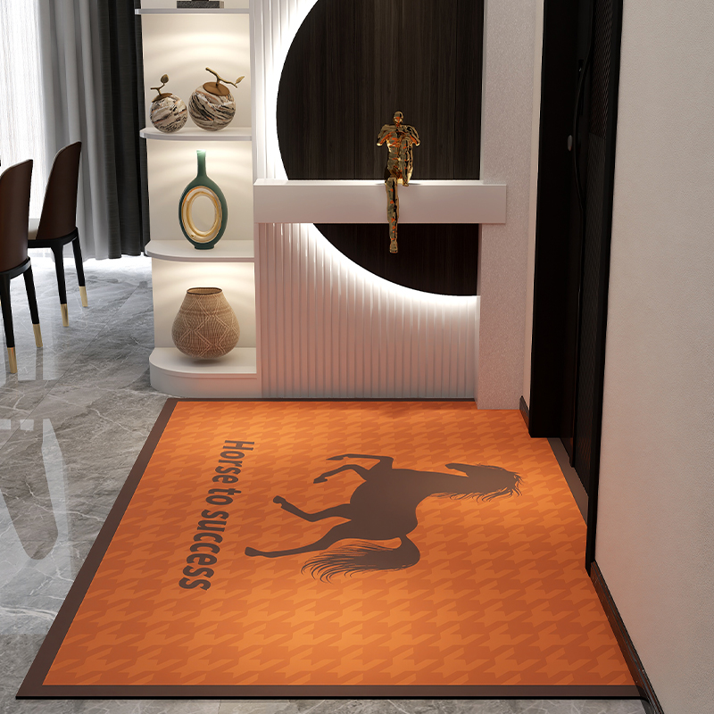 入户门地垫高级感进门垫家用脚垫门口垫子pvc可裁剪可擦免洗地毯