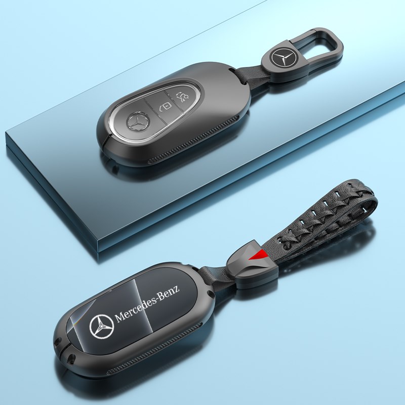 适用奔驰钥匙套E300L男士C260L E260L C200L车壳扣glc260GLB200包