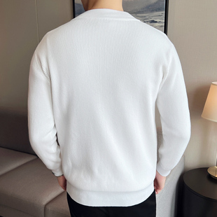 秋冬高级感拉链针织衫外套男上衣保暖毛衣开衫外穿毛衫休闲毛线衣