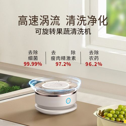 冰尊果蔬清洗机家用无线旋转洗菜机除菌99%食材净化机解毒净化器
