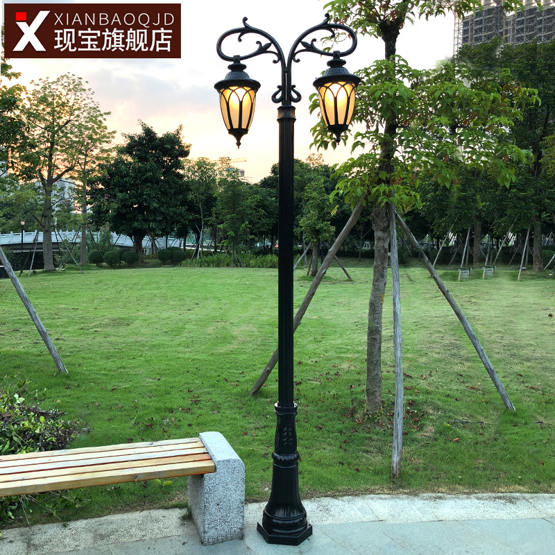 led景观灯户外防水别墅小区欧式灯室外复古庭院家用花园高杆路灯