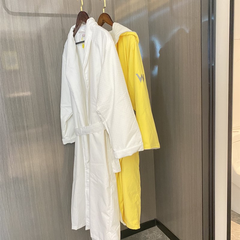 万豪JW酒店浴袍情侣奢华带长款睡袍加绒厚保暖吸水毛巾料浴袍
