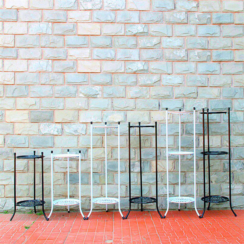 电视柜旁边花架落地式绿萝长藤阳台靠墙铁艺盆栽摆放架多层植物架