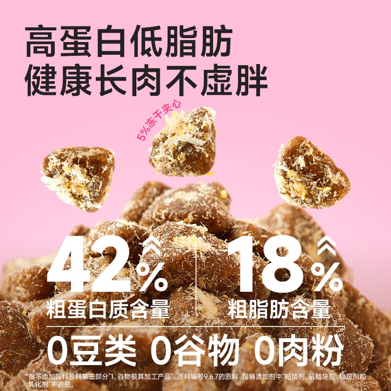 【猫粮试吃】宽福自然食谱猫粮试吃装300g 90%高含肉量幅42高蛋白