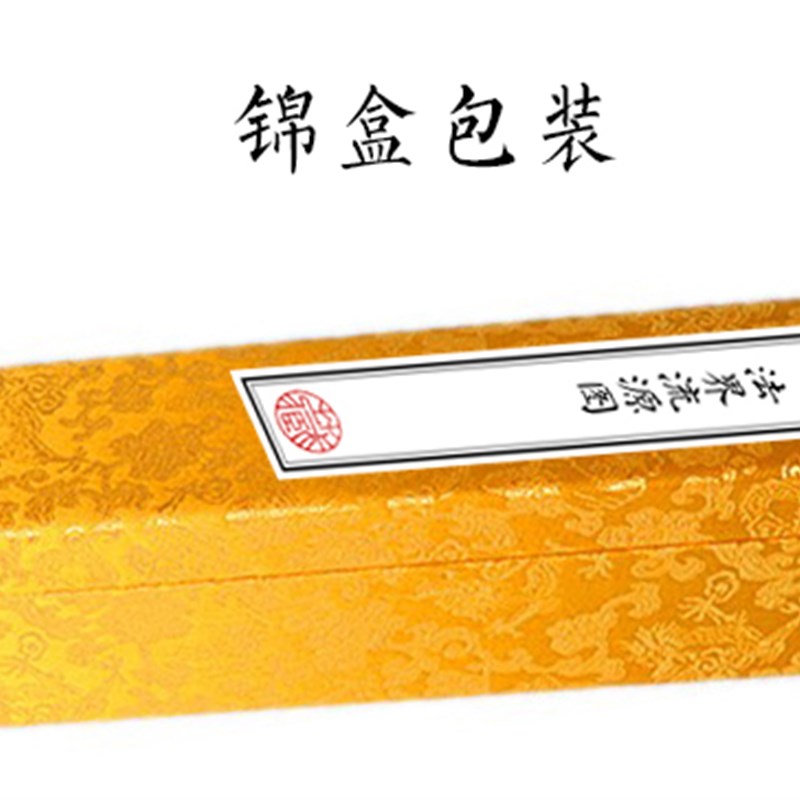 丁观鹏法界流源图超高清艺术微喷宣纸装饰画国画办公室画山水挂画