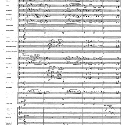 管乐总谱波斯序曲交响管乐团合奏总谱分谱+音频