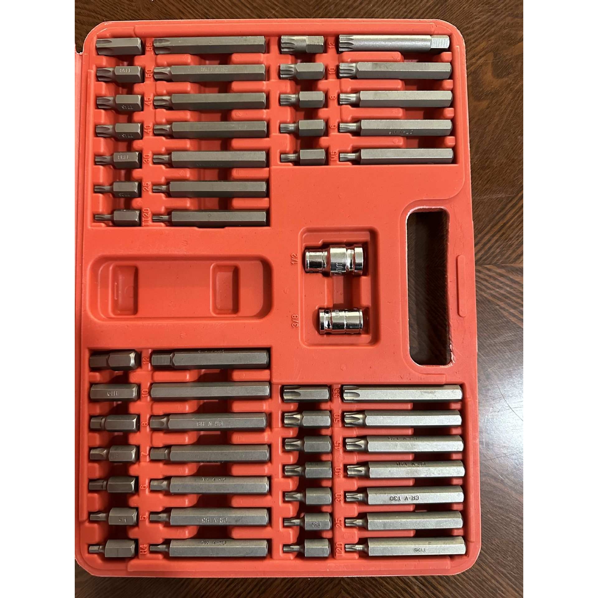 54件套星批筒头组合本色S2弹套工业机械THM型PC汽修维护吹塑盒