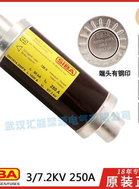 SIBA高压保险丝 3001814 250FX Un 3/7.2KV In 250A 120N I1 50KA