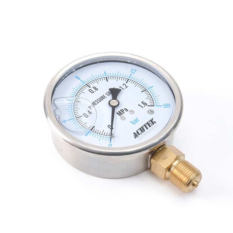 ACUTEK耐震压力表 YN100  1.6MPA  M20*1.5 液压 防震 抗震压力表