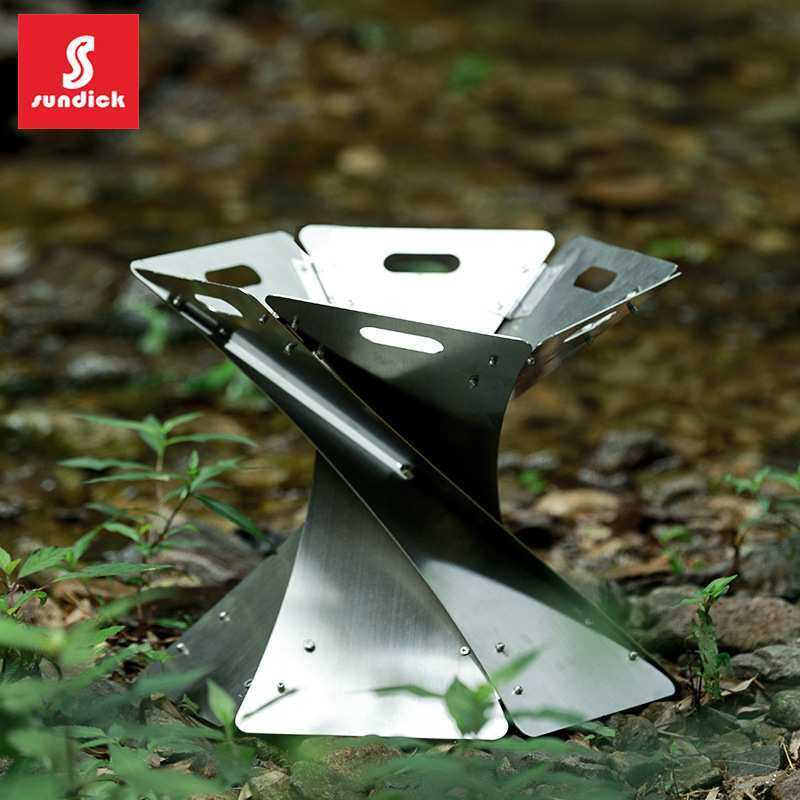 山地客户外露营篝火氛围 焚火台 烧烤柴火炉 折叠 冬季野外取暖炉