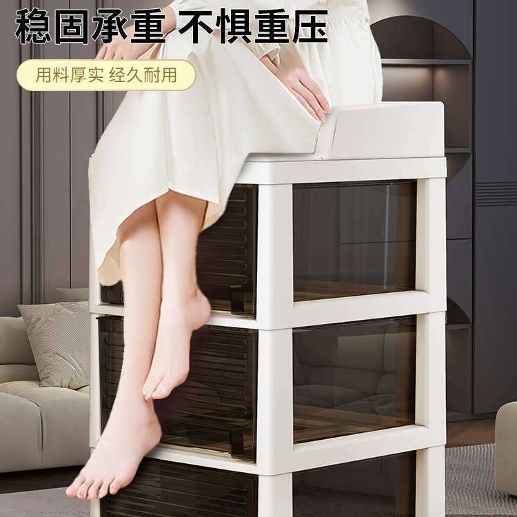收纳柜抽屉式多层塑料加厚办公室桌下可移动文件置物储物床头柜子