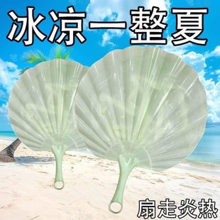 用古风扇凉蒲扇一体扇扇高档贝壳快便携式 仿子耐超手摇加厚新款 玉
