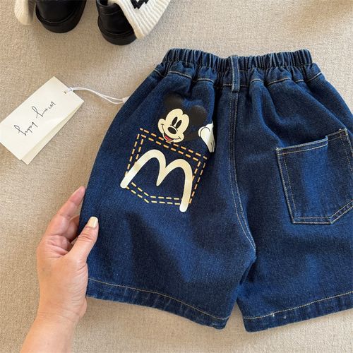 女童牛仔短裤夏季薄款外穿婴儿洋气五分裤宽松阔腿男W宝宝夏装中