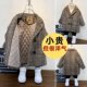 2023新款 男童格子风衣 儿童双面呢大衣女童夹棉毛呢宽松外套中长版