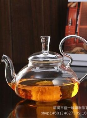 高硼硅耐热玻璃茶k具 带过滤内胆花茶壶手工飘带壶泡茶壶厂家