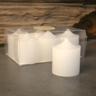 美式家居用酒店无烟无味柱状生日宜浪漫婚庆白色彩色蜡烛光晚餐厅