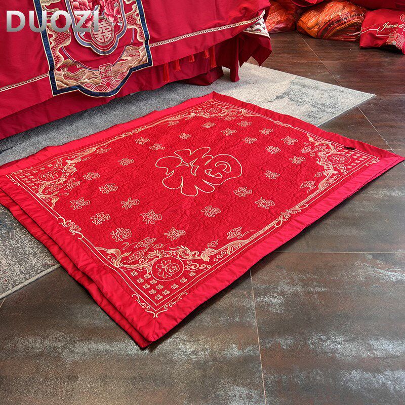 100支长绒棉结婚福垫刺绣喜被坐福喜垫婚房布置新娘陪嫁床品接亲,床上用品,化纤被,淘宝优惠券,粉丝福利购,淘宝优惠卷