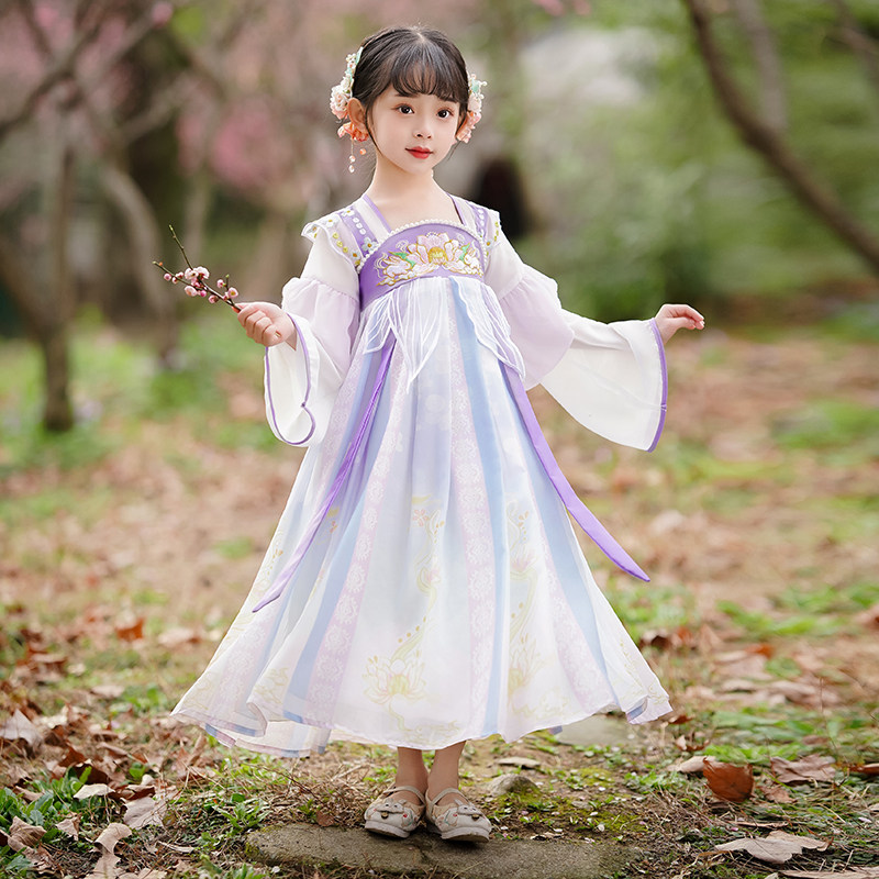 女童汉服演出服中国风唐装2024年春夏新款洋气女宝生日礼服套装,童装/婴儿装/亲子装,汉服,淘宝优惠券,粉丝福利购,淘宝优惠卷