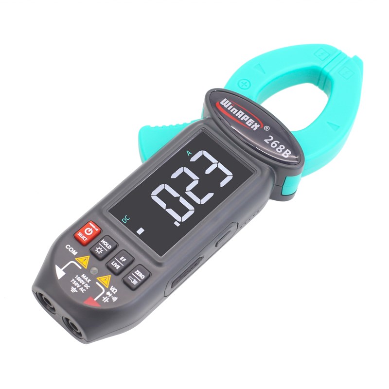 汉研268B锂电智能交直流可携式漏电流汽修汽车静默小电流钳形表