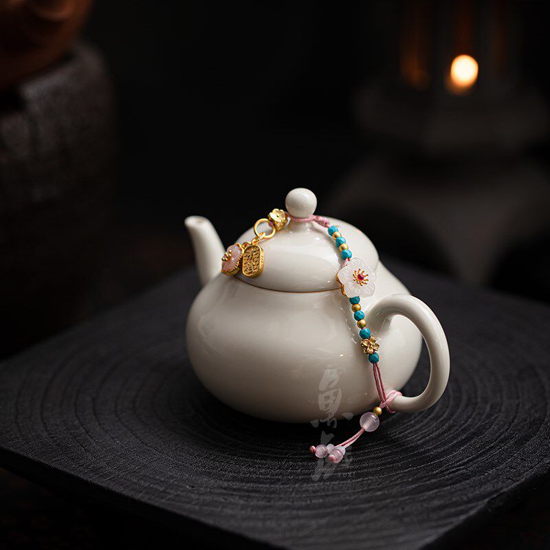 鱼戏手工壶绳茶壶提溜吊坠茶具小挂件饰品功夫茶道零