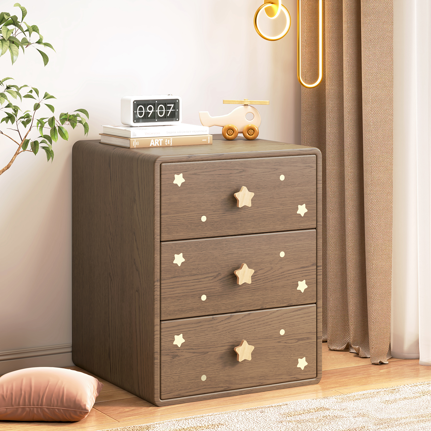 实木床头柜儿童卧室小型收纳柜