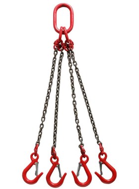 吊环82b索具g大链双吊钩铁链扣环叉车吊车吊开口2吨起重链条链吊