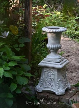 氧化镁奖a杯盆墩子花园花架欧式园林装饰庭院摆件户外别墅大号高