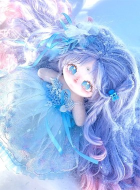 【兔泡泡娃衣店】蓝铃n 棉花娃娃娃衣连衣裙公主裙20cm正常体长腿