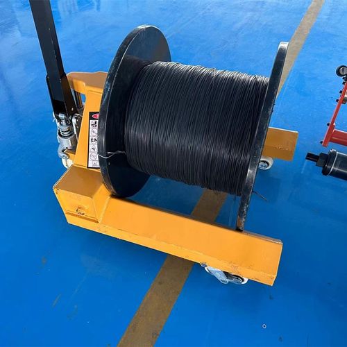 定制液压地纸3吨叉车手动搬运车盘车E辊经5线盘2吨T牛纸筒头纱卷